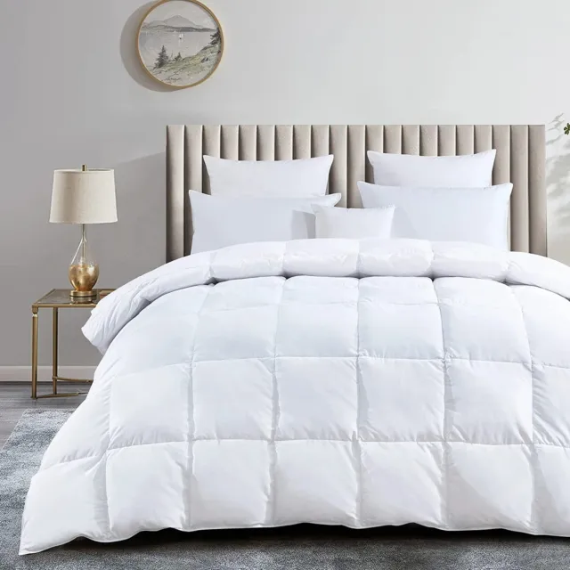 White Goose Down Comforter King Size 106"x90" King Duvet Insert 75Oz Fill Weight