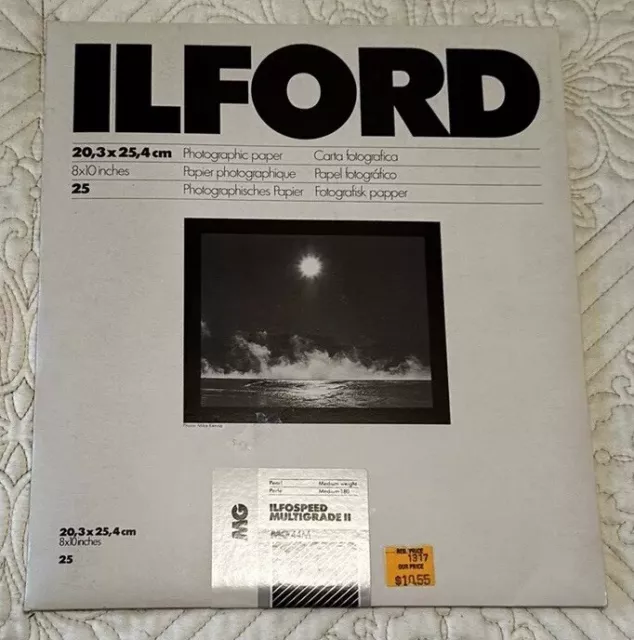 Ilford Photographic Paper 8 X 10 Multigrade II MG  Ilfospeed 25 Count