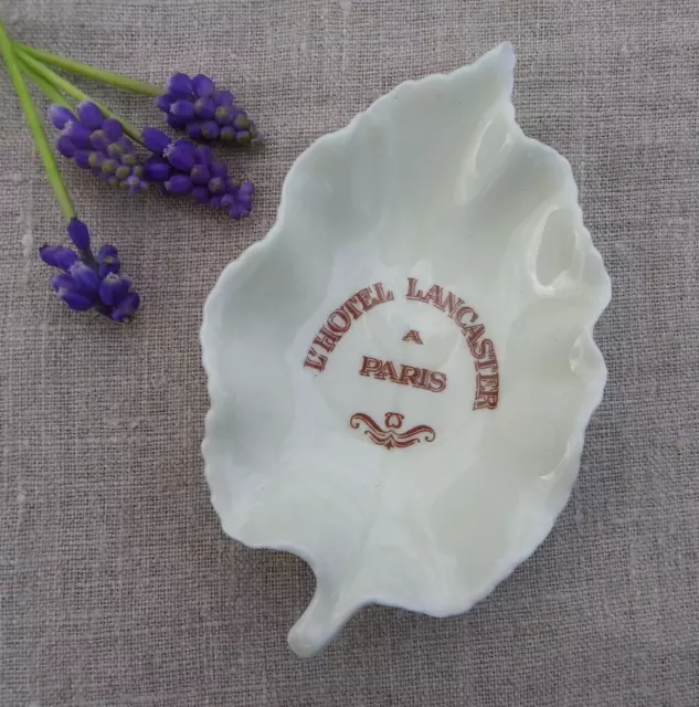 Hôtel Lancaster - Cendrier Vide Poche Vintage En Porcelaine De Limoges -