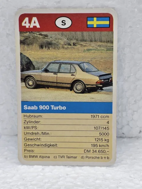 Quartett- Einzelkarte - Saab 900 Turbo (7)
