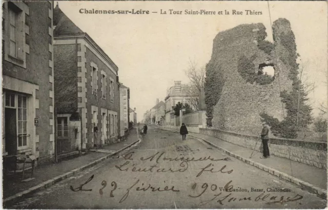CPA CHALONNES-sur-LOIRE La Tour Saint-Pierre et la Rue Thiers (1164120)