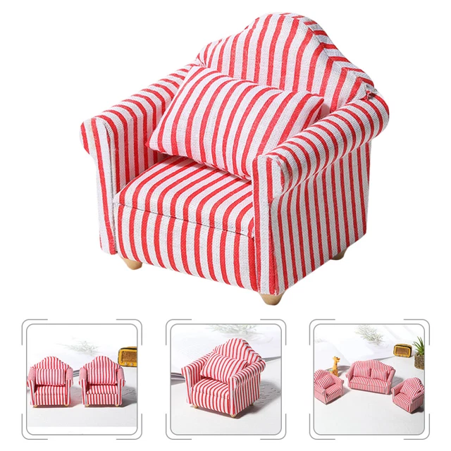 Tela de algodón salón juego de sofá mini decoración del hogar modelo