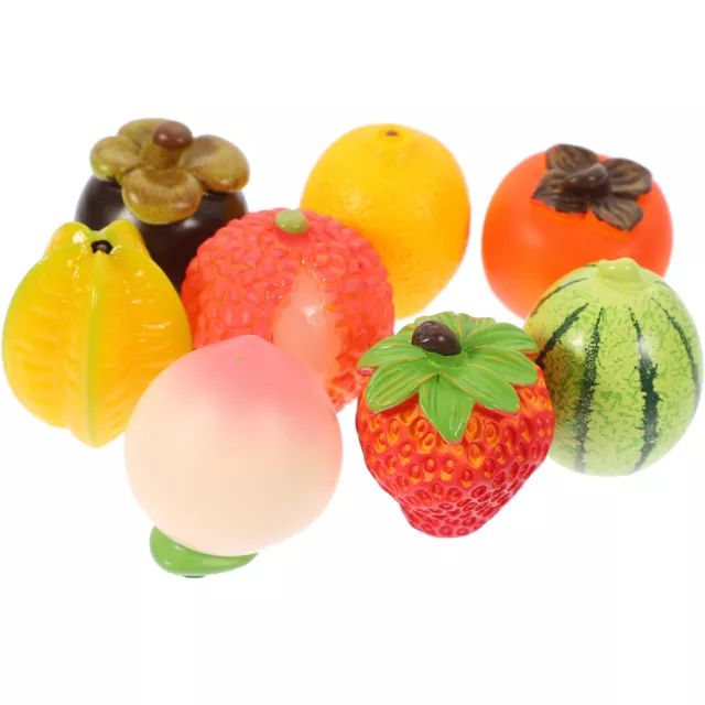 Fake Mini Fruit Model Set for Kitchen Decoration - 8pcs-GD