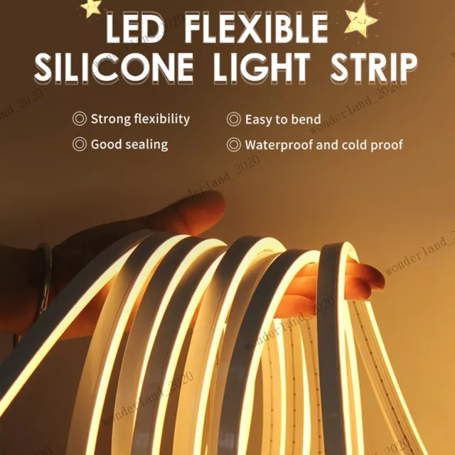 LED Strip Neon Flex Rope Light Waterproof 12V Flexible Outdoor Lighting AQ