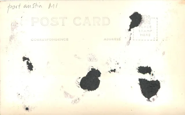 RPPC Postcard; Rocky Shore, Lake Huron, Port Austin MI, LL CookB-39 Unposted 2