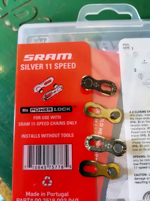 SRAM 11 Speed Power Lock Bicycle Chain Link Connector Bicycle Silver x2