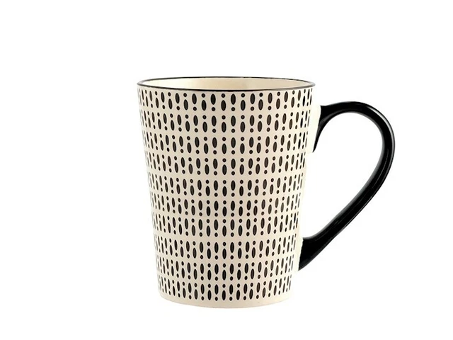 Tazze Mug Vhera in stoneware decoro CC 350 astratto moderno H 10 cm