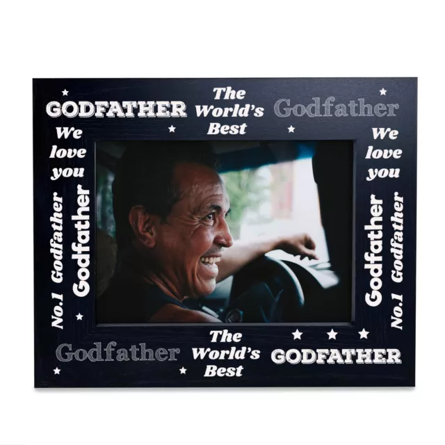 Godfather Gifts Wooden Photo Frame Birthday Fathers Day Christening Gifts