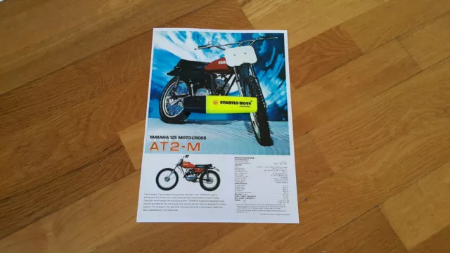 YAMAHA 1972 vintage REPRO brochure AT2-M 125 ATMX AT2 MotoCross DT Noguchi Webco