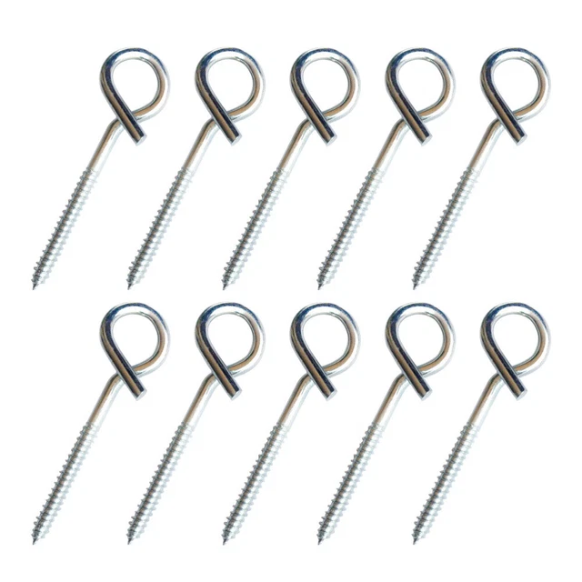 10 Pcs Gancio Ad Anello Acciaio Inossidabile Q- Appendiabiti Viti