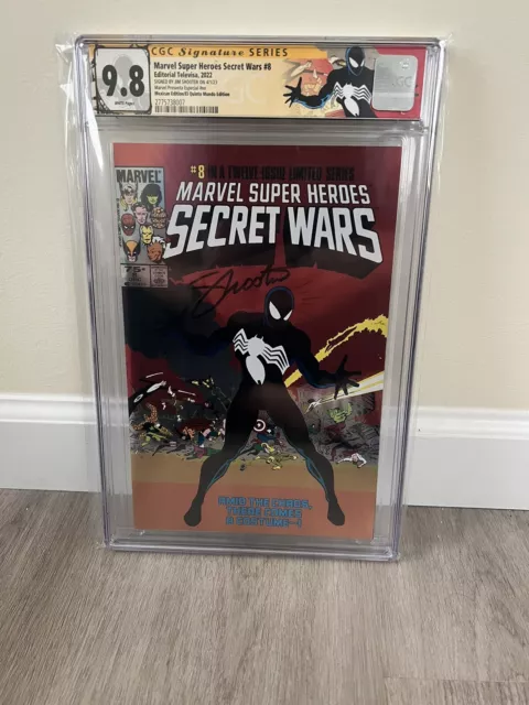 Secret Wars #8 CGC SS 9.8 Mexican Foil Variant Signed Jim Shooter Custom Label