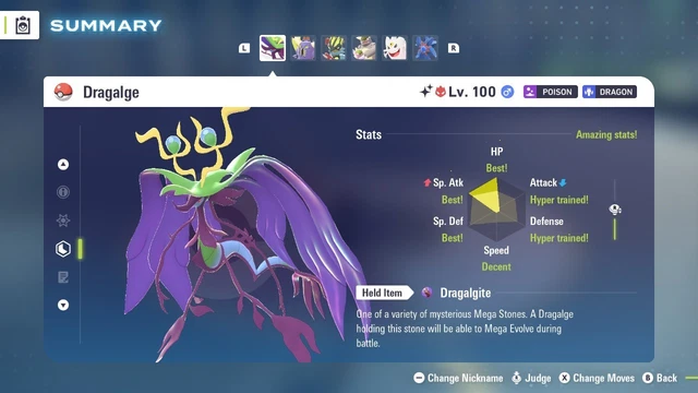 Pokemon Leggende ZA✨ SHINY DRAGALGE Lv64 ALPHA Modest/6IV FAST Tradė Masterball Per Nintendo Switch - Foto 4