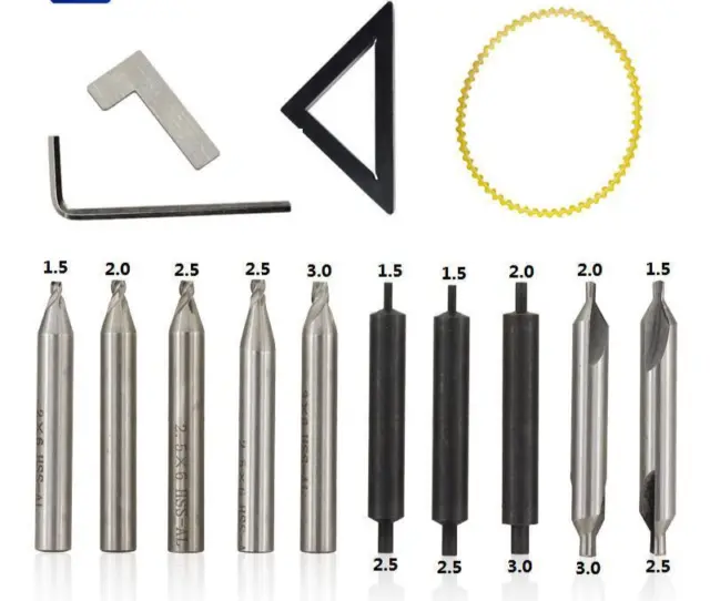 Full Set End Mills Cutter For All Vertical Key Copy Cutting Duplicating Machine