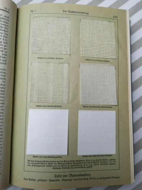 Der Buchbinderlehrling Jahrgänge 5 bis 8 (1931 - 1934), Handbindung, Kunstleder 6