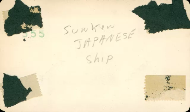 Nov 1945 WWII USAAF USO Entertainer AAF gal's Saipan Photo sunk Japanese ship 2