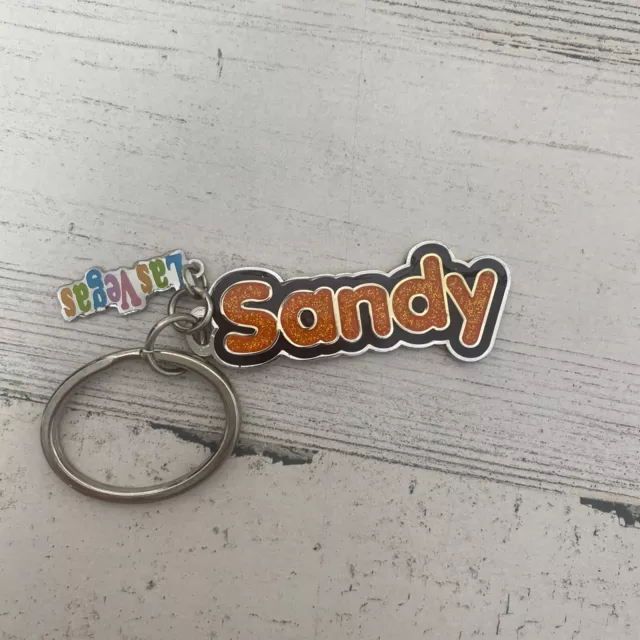 “Sandy” Name Las Vegas Nevada Swibco Travel Souvenir Keychain Key Ring