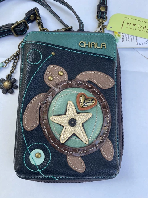 NWT Chala Vegan wallet crossbody purse pouch convertible bag Sea Turtle 🐢