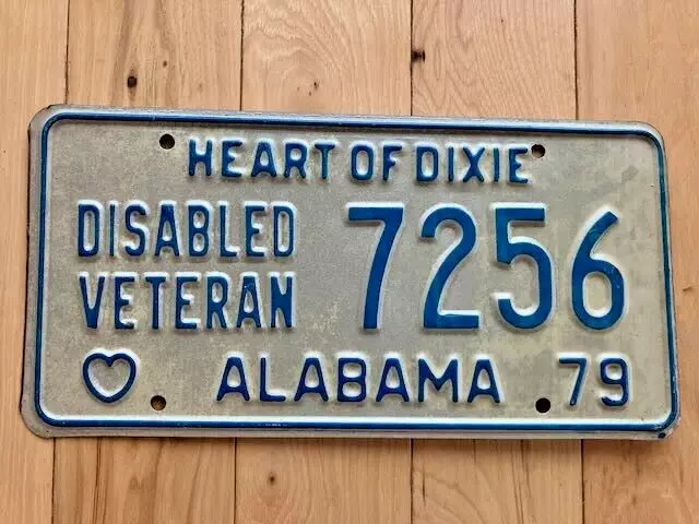 1979 Alabama Disabled Veteran License Plate