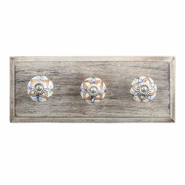 Antique Look Wood  Necklace Hooks Wall Mount Hangers Coat Holders Hanging