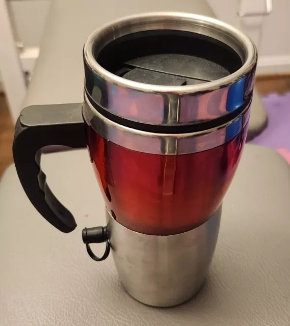 Stainless Steel Heated Car Mug plug in Coffee Tea Soup Hot NEW