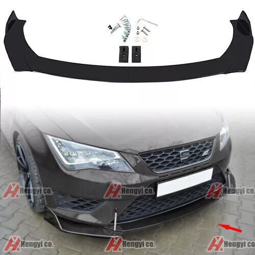 4pcs Schwarz Glanz Frontspoiler für SEAT Leon 5F FR Cupra Cup Lippe Ansatz -2017