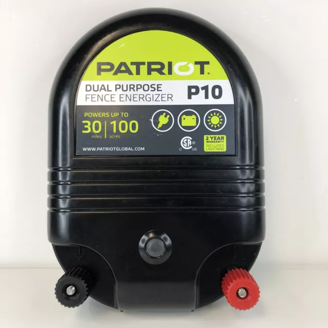 Patriot P20 Dual Purpose Electric Fence Energizer 50 Miles 165 Acres AC110V B4:2