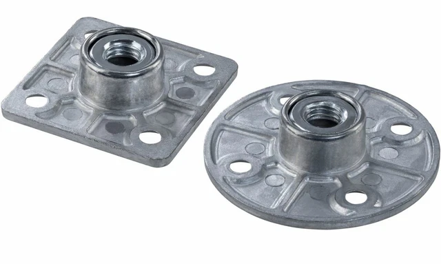 Design61 4 Piastre Di Montaggio Rotonde Da 50 Mm Per Gambe Da Tavolo, Gambe Dell'armadio, Piedini Per Mobili Con Filettatura M8 - Foto 9