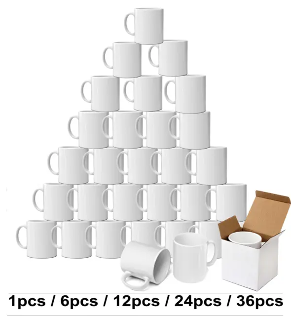 6/12/24/36 Set Coffee Mugs Large Ceramic Tea Drinks Hot Drinking Mug Cup 325ml
