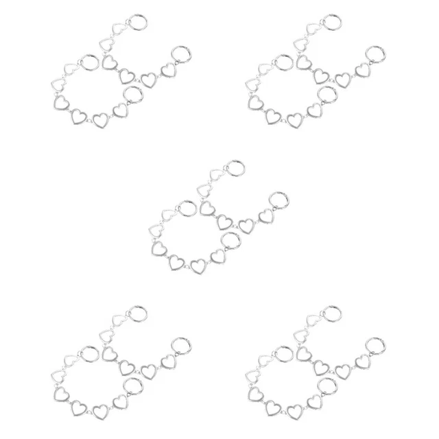 10 pcs Punk Shoe Charmes chaînes avec chaîne de chaussures en métal de boucle