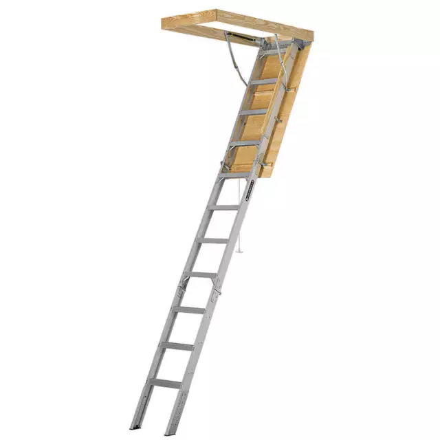 LOUISVILLE AA2510 Attic Ladder,Aluminum,15 in. W