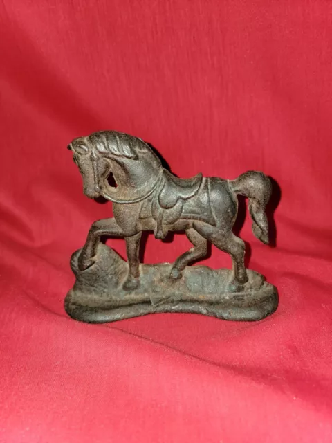 Metal Figural Equestrian Plaque Decor! "Lipizzan Stallion Horse!" 5-1/2 inches.