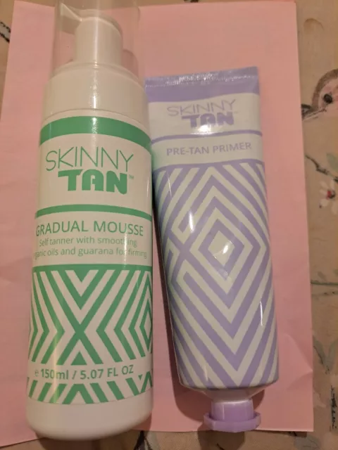 Skinny Tan Pre Tanner Primer & Gradual Mousse New