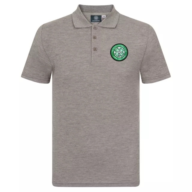 Celtic FC Mens Polo Shirt Crest OFFICIAL Football Gift