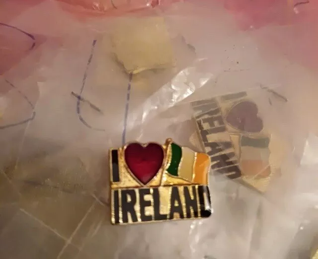 I love Ireland 100  BADGE Enamel Pin blanks  JOB LOT TOURISM JOB LOT