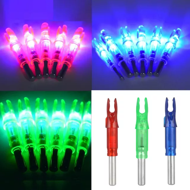 6/12Pcs Archery LED Lighted Nock Tail 6.2mm For Compound Bow Hunting Arrow Nocks 3