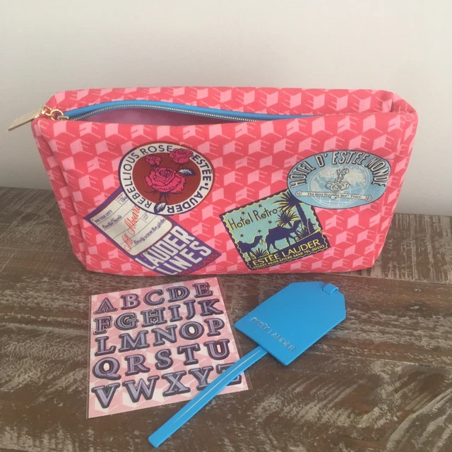 Estee lauder sales pink makeup bag