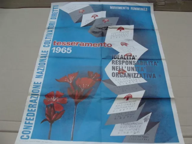 Manifesto Politico Poster Tesseramento 1965