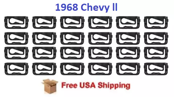 Fits 1968 Chevy ll Rear Glass Window Windshield Molding Trim Reveal Clips OEM