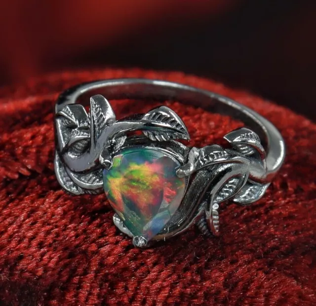 FIRE OPAL RING | Opal wedding ring | Engagement ring | Ring for women ...