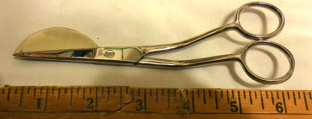1  Fiskars Scissors,shears, Chrome color 5 3/4" Cigar Cutters?, medical,vtg