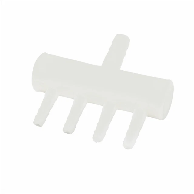 Plastic 4 Way Aquarium Oxygen Pipe Hose Tube Fitting Splitter Manifold Tap Valve