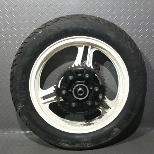 Kawasaki EX 500 GPZ 500S 1987 - 1993 Rear Wheel White Brake Disc Tyre Sprocket