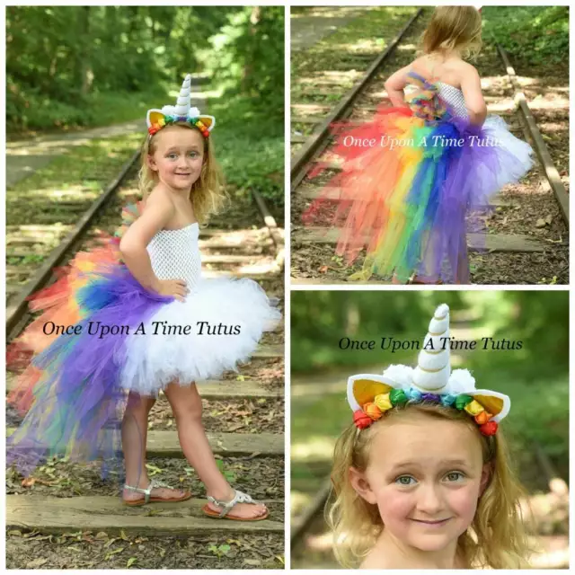 Unicorn Costume, Girls Rainbow Unicorn Costume, Child, Toddler, Tutu Dress, Kids