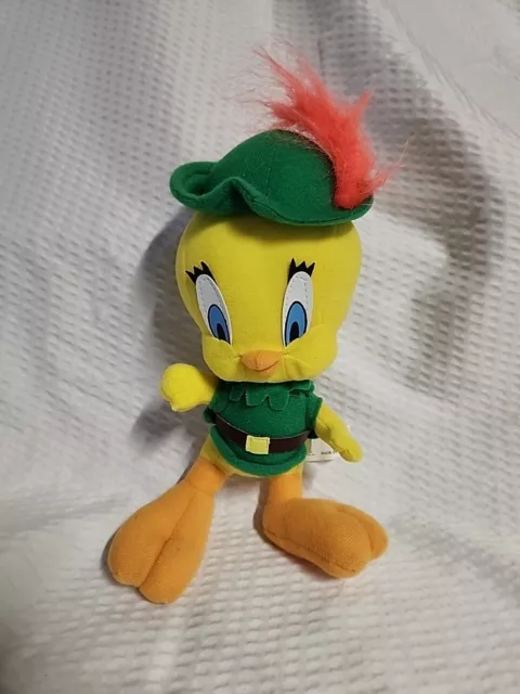 Looney Tunes Tweety Bird Robin Hood Plush 9" 1997 Vintage