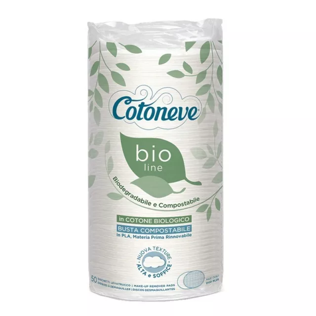 COTONEVE BIO LINE - 50 dischetti struccanti maxi ovali in cotone biologico  EUR 8,72 - PicClick IT