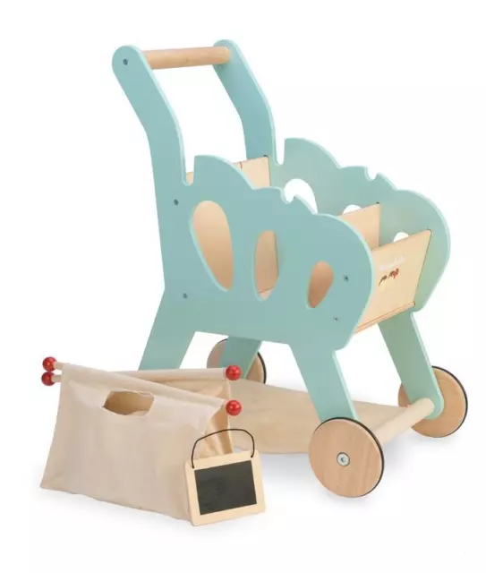 NEW Le Toy Van Honeybake Wooden Toy Shopping Trolley Cart