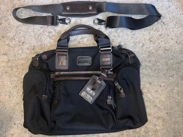 TUMI Alpha Bravo Briefcase Shoulder Laptop Messenger Bag Black 22619HKH