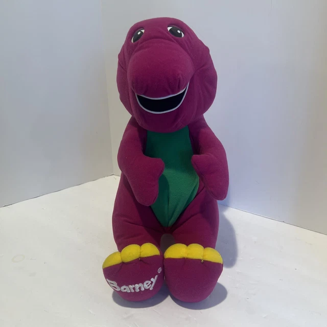 VINTAGE BARNEY THE Purple Dinosaur Talking Plush Doll Playskool 15