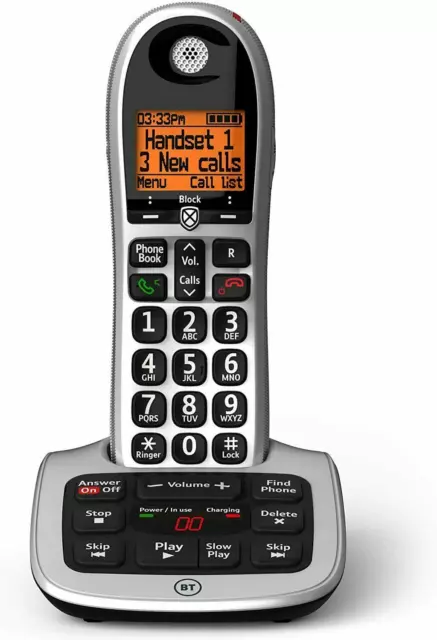 BT 4600 Digital Cordless Phone Big Button Advanced Call Blocker Answer Machine