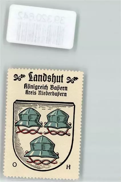 39320642 - 8300 Landshut Wappen Kaffee Hag ca. 1920-1940 Helme Landshut